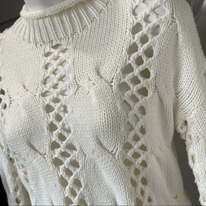 Hole-y Cable Knit Express Sweater